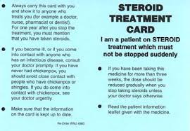 steroid card